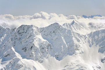 Fototapeta na wymiar zima Austriackie Alpy