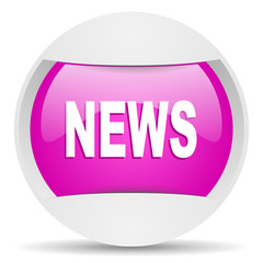 news round violet web icon on white background