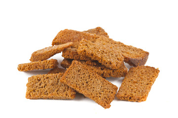 rye crackers isolated