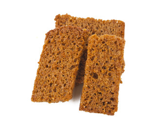 rye crackers isolated