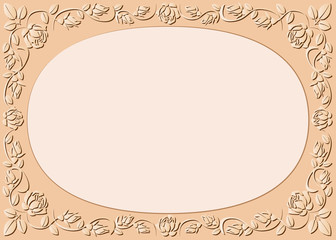 peach-colored background