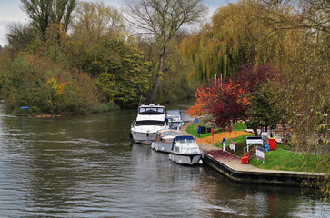 Autumn by the River Thames in England