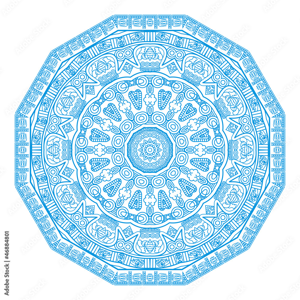 Aufkleber Vector round decorative design element