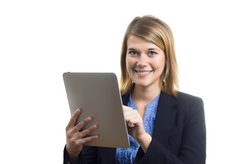 Business Woman Using Tablet PC