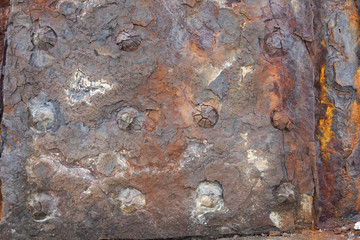 oxide texture an iron bridge with rivets
