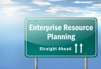 Highway Signpost "Enterprise Resource Planning"