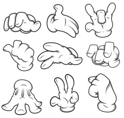 Fototapeta premium Cartoon Hands Vectors