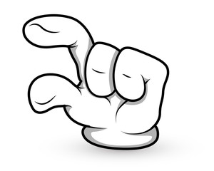 Cartoon Hand - Finger Pointing - Vector Illustration
