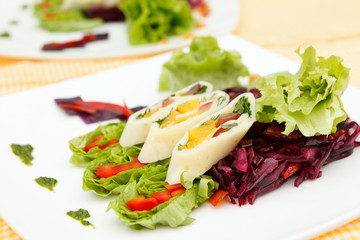 summer salad with calamari