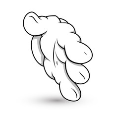 Cartoon Hand - Hand Shake Gesture - Vector Illustration