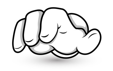 Cartoon Hand - Fingers Pointing - Vector Illustration