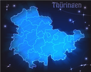 Karte von Thüringen