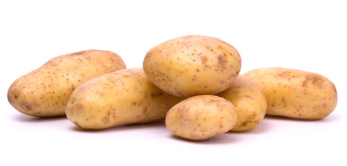 New potatoes isolated on white background