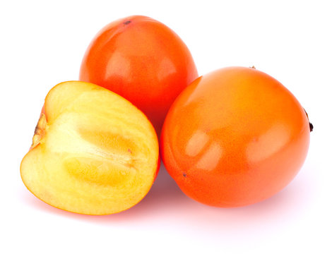 Persimmon isolated on white baclground