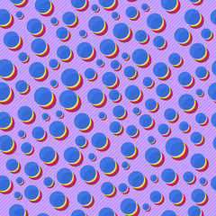 Seamless Pattern with Colorful Dot Stacks