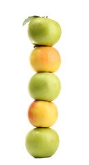 sweet apples, isolated on white