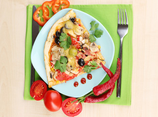 Delicious slice of pizza