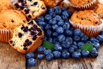 Muffins with blueberry