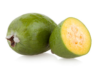feijoa isolated on white