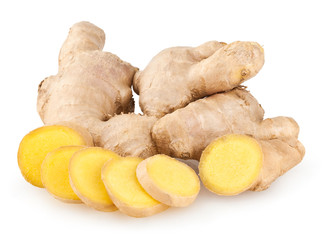 sliced ginger root