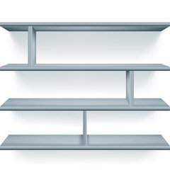 Gray shelves