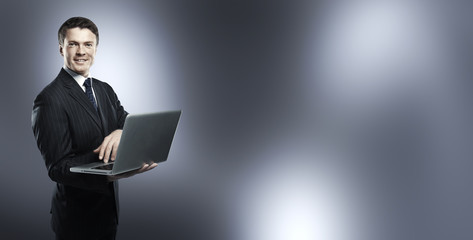 businessman  with laptop