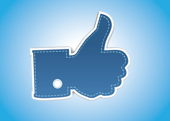 Retro Style Like/Thumbs Up symbol