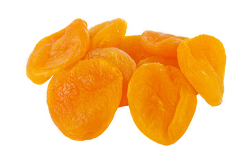 Dried apricots isolated