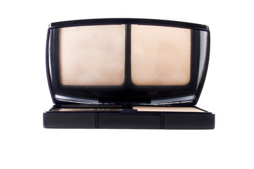 cosmetics on the white background