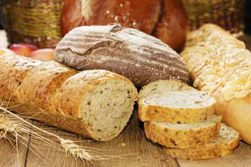 Different kinds of bread
