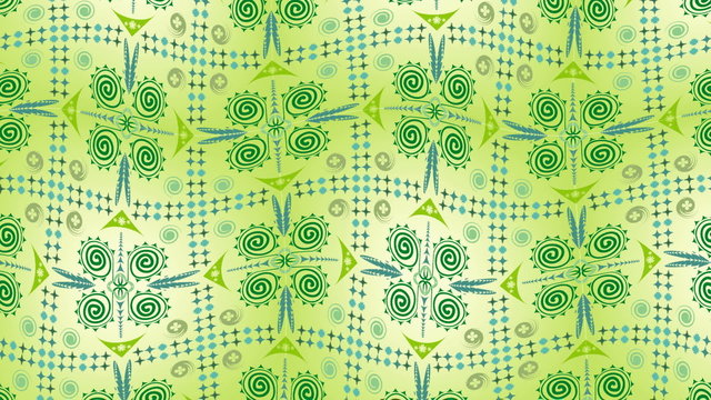 Abstract Green seamless background with waves