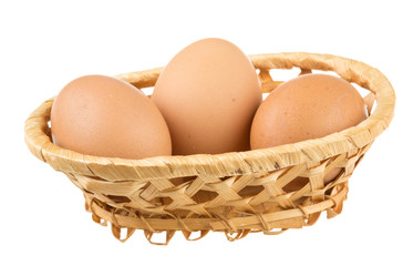 Eggs isolated on white background