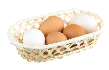 Eggs isolated on white background