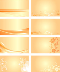 Orange business card background