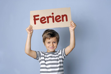 Schulkind fordert Ferien