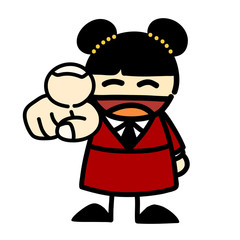 Hand-draw business people cartoon.