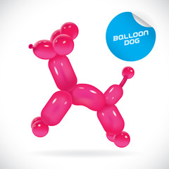 Balloon Dog Illustration, Icons, Button, Sign, Symbol, Logo
