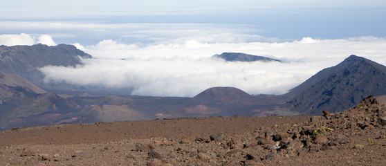Crater of Haleakala volcano