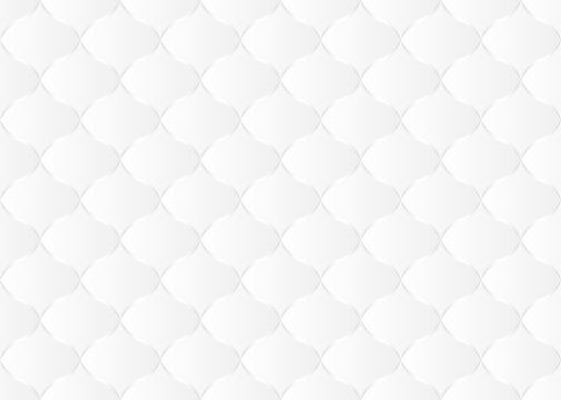 Quilted Pattern Vector White Soft Neutral Background Seamless