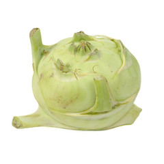 Kohlrabi (German Turnip) Isolated on White Background
