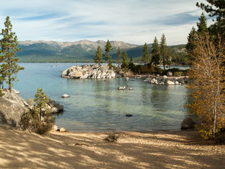 plage de Sand harbor du lac tahoe