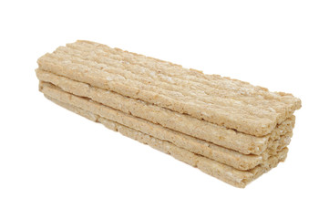 Crisp Bread Isolated on White Background