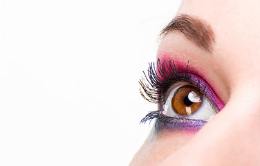 Beautiful woman eye with make-up