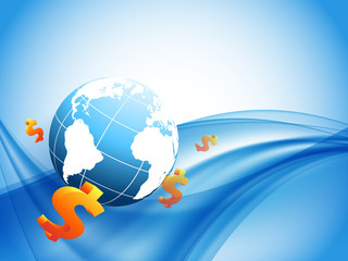 vector background with  dollars. Eps10