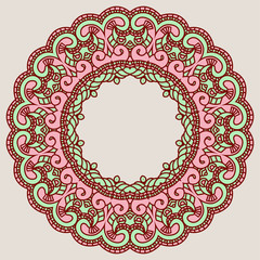 Vector round decorative design element