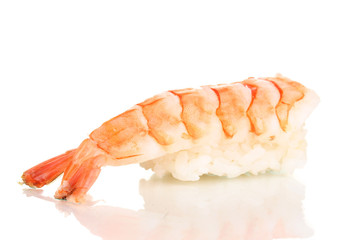 delicious sushi isolated on white