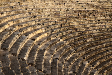 Ancient Greek theater in Pamukkale, Turkey