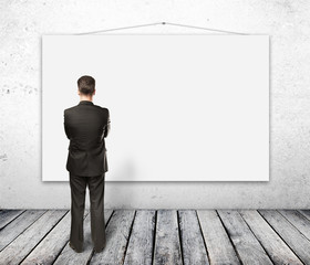 Fototapeta premium empty poster on wall