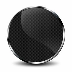 Bouton carbone glossy