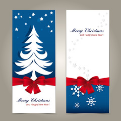 Naklejka premium Christmas Vertical Banner